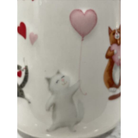 CATS 3D Pet Love Hearts Ceramic 20.6 Oz Cat Coffee Tea Mug Valentine's Day Gift - Picture 11 of 15